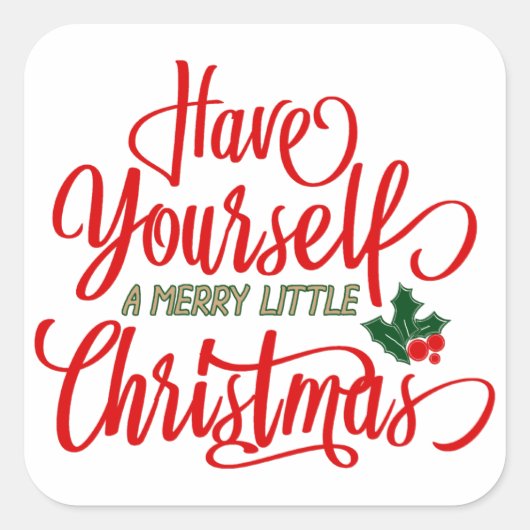 小さなメリークリスマスシール スクエアシール (正面)
