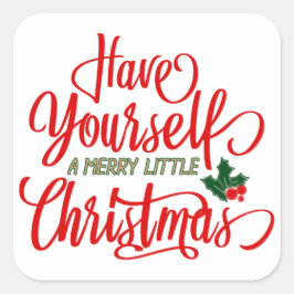 小さなメリークリスマスシール スクエアシール