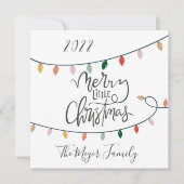 小さなメリークリスマススクリプトツリーライト3写真 シーズンカード (正面)