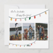 小さなメリークリスマススクリプトツリーライト3写真 シーズンカード (裏面)