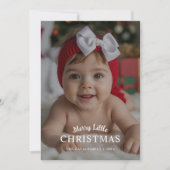 小さなメリークリスマスファミリーフォトカード シーズンカード (正面)