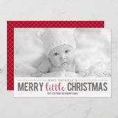 小さなメリークリスマスフォトカード シーズンカード (正面/裏面)
