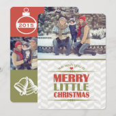 小さなメリークリスマスフォトフラットカード シーズンカード (正面/裏面)