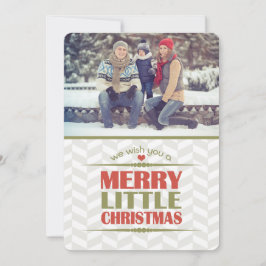 小さなメリークリスマスフォトフラットカード シーズンカード