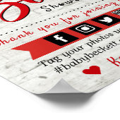 小さなメリークリスマスベビーシャワーへようこそ ポスター (角)