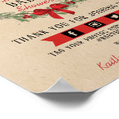 小さなメリークリスマスベビーシャワーへようこそ ポスター (角)