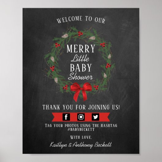 小さなメリークリスマスベビーシャワーへようこそ ポスター (正面)