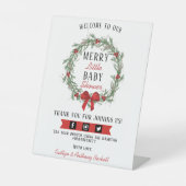 小さなメリークリスマスベビーシャワーへようこそ 台座サイン (正面)