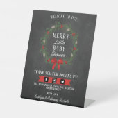 小さなメリークリスマスベビーシャワーへようこそ 台座サイン (正面)