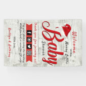 小さなメリークリスマスベビーシャワーへようこそ 横断幕 (横)