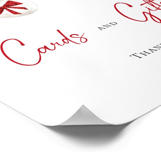 小さなメリークリスマスベビーシャワーカードとギフト ポスター (角)