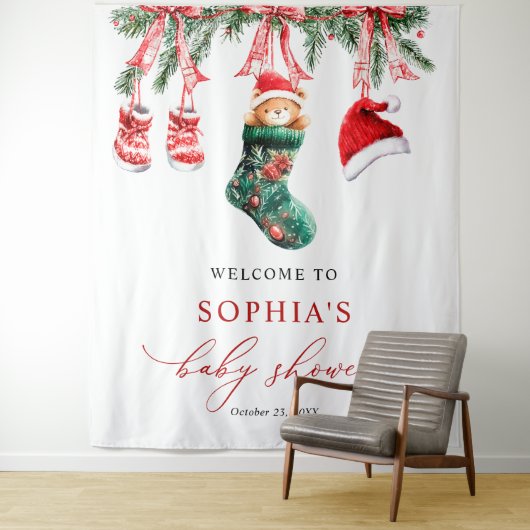 小さなメリークリスマスベビーシャワータペストリー タペストリー (インサイチュ)