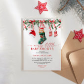 小さなメリークリスマスベビーシャワー招待状 招待状