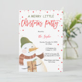 小さなメリークリスマスホリデークリスマスパーティー 招待状 (スタンド正面)