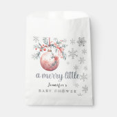 小さなメリークリスマスボール冬の赤ちゃんシャワー フェイバーバッグ (正面)