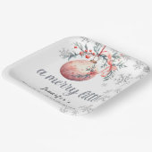 小さなメリークリスマスボール冬の赤ちゃんシャワー ペーパープレート (傾斜あり)