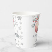 小さなメリークリスマスボール冬の赤ちゃんシャワー 紙コップ (右)