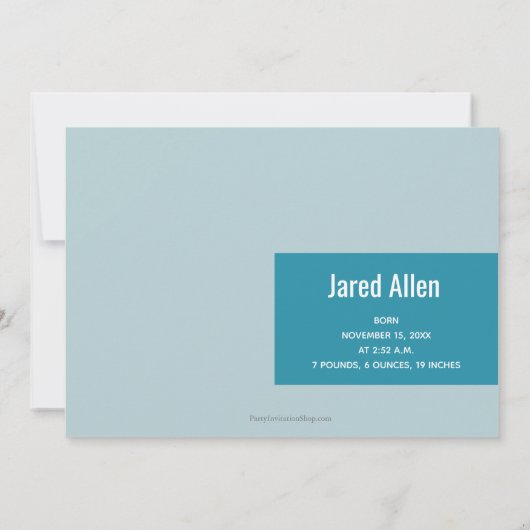 小さなメリークリスマス写真の誕生のお知らせ シーズンカード (裏面)