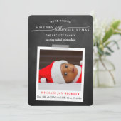 小さなメリークリスマス写真の誕生発表 シーズンカード (スタンド正面)