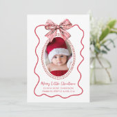 小さなメリークリスマス写真の誕生発表 シーズンカード (スタンド正面)