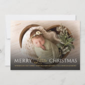 小さなメリークリスマス写真の誕生発表 シーズンカード (正面)