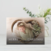 小さなメリークリスマス写真の誕生発表 シーズンカード (スタンド正面)