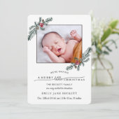 小さなメリークリスマス写真の誕生発表 シーズンカード (スタンド正面)