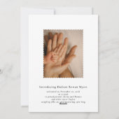 小さなメリークリスマス写真の誕生発表 シーズンカード (裏面)