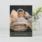 小さなメリークリスマス写真の誕生発表 シーズンカード (スタンド正面)