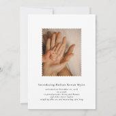 小さなメリークリスマス写真の誕生発表 シーズンカード (裏面)