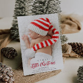 小さなメリークリスマス写真の誕生発表 シーズンカード