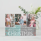 小さなメリークリスマス家族の写真コラージュ シーズンカード (スタンド正面)