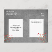 小さなメリークリスマス家族の写真コラージュ シーズンポストカード (裏面)