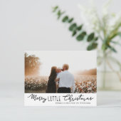 小さなメリークリスマス手書きスクリプト | フォト シーズンポストカード (スタンド正面)
