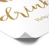 小さなメリークリスマス服の赤ちゃんシャワー飲料 ポスター (角)