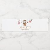 小さなメリークリスマス服の赤ちゃんシャワー ペットボトルラベル (シングルラベル)