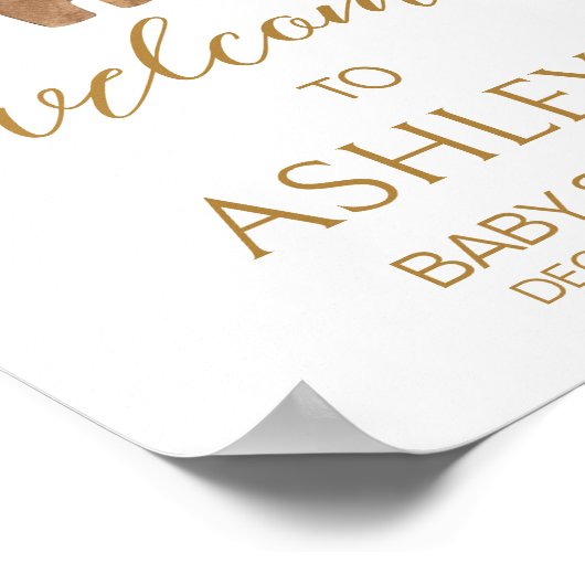 小さなメリークリスマス服ベビーシャワーへようこそ ポスター (角)