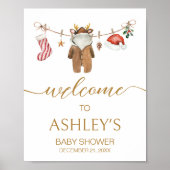 小さなメリークリスマス服ベビーシャワーへようこそ ポスター (正面)