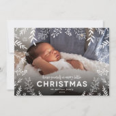 小さなメリークリスマス植物用オーバーレイ写真 シーズンカード (正面)