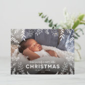 小さなメリークリスマス植物用オーバーレイ写真 シーズンカード (スタンド正面)