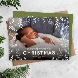 小さなメリークリスマス植物用オーバーレイ写真 シーズンカード