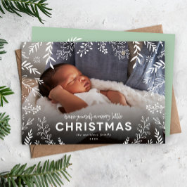 小さなメリークリスマス植物用オーバーレイ写真 シーズンカード