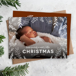 小さなメリークリスマス植物用オーバーレイ写真 シーズンカード