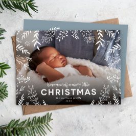 小さなメリークリスマス植物用オーバーレイ写真 シーズンカード