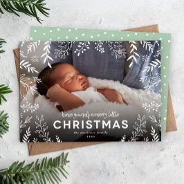 小さなメリークリスマス植物用オーバーレイ写真 シーズンカード