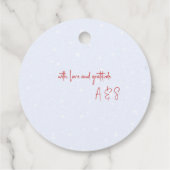 小さなメリークリスマス男の子の子の冬の赤ちゃんシャワー フェイバータグ (裏面)