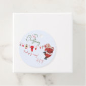 小さなメリークリスマス男の子の子の冬の赤ちゃんシャワー フェイバータグ (インサイチュ)