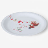 小さなメリークリスマス男の子の子の冬の赤ちゃんシャワー ペーパープレート (アングル)