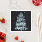 小さなメリークリスマス紙ナプキンス、2パック スタンダードカクテルナプキン (インサイチュ)