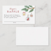 小さなメリークリスマス赤ちゃんシャワーおむつラッフル エンクロージャーカード (正面/裏面)